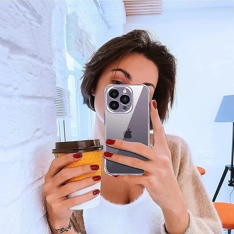 Shockproof Silicone Clear Phone Case for iPhone