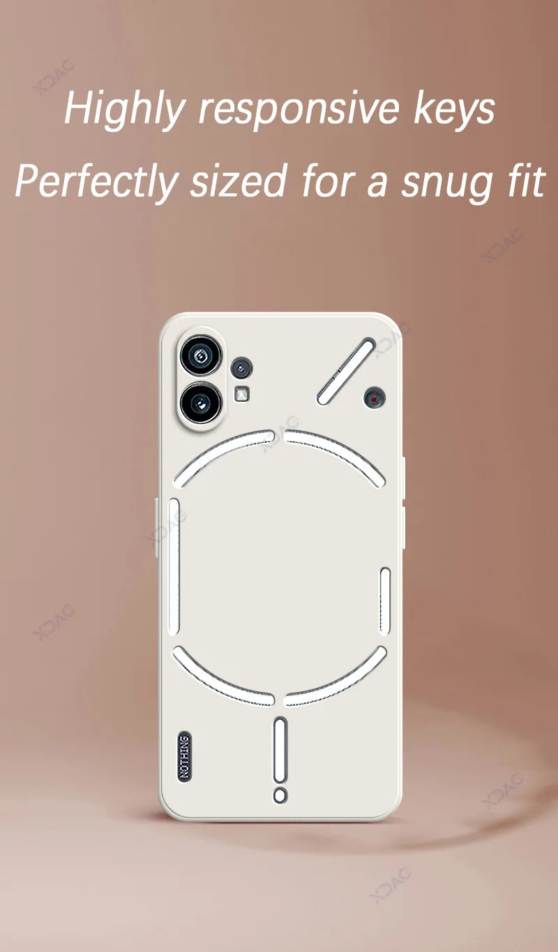 Original Mobile Phone Case for Nothing Phone 1 NothingPhone1 5G 360 Soft Luxury Square Liquid Silicone Back Cover Waterproof Bag