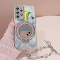 3pcs( Beautiful rainbow Phone Case+Lanyard+Stand) For Samsung Galaxy
