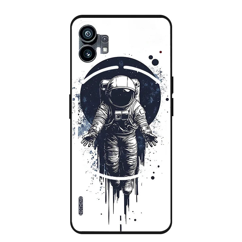 For Nothing Phone 2 1 Two One Case Marble Painted Soft Matte Silicone Back Cover For Nothing Phone2 Phone1 2 3 Full Phone Shell