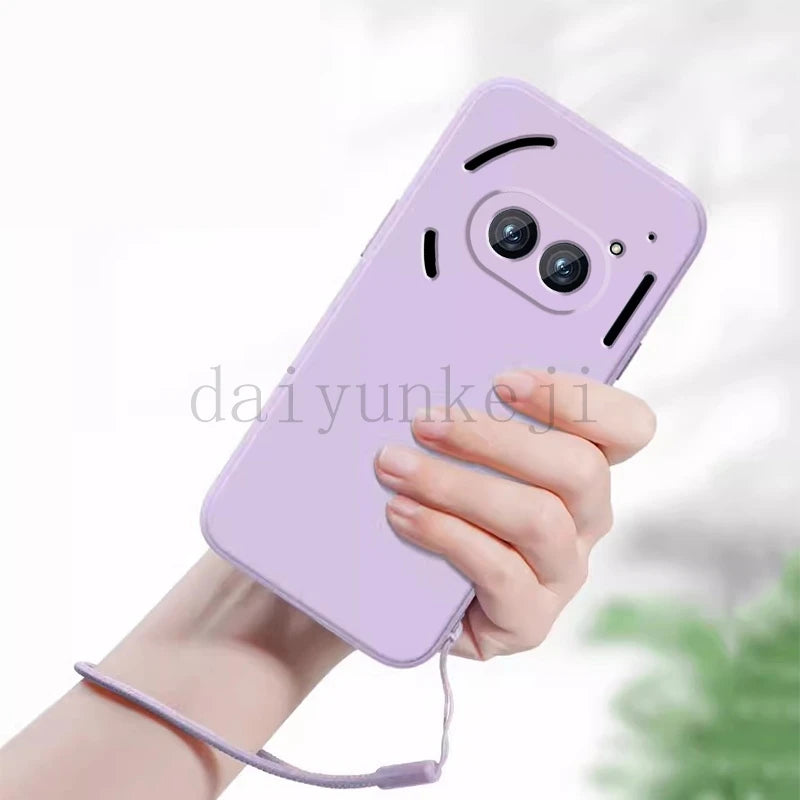 Liquid Silicone Case For Nothing Phone 2 1 3 2A CMF 2 Pro Phone Case Shockproof Protective Soft Cover with Screen Film Protector