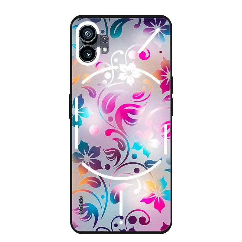 For Nothing Phone 2 1 Two One Case Marble Painted Soft Matte Silicone Back Cover For Nothing Phone2 Phone1 2 3 Full Phone Shell