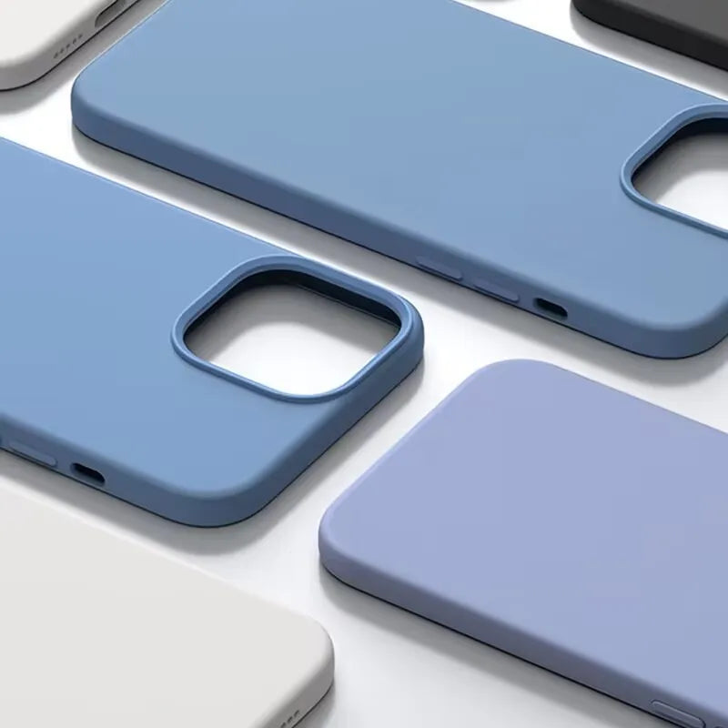 Liquid Silicone Case or Phone 15 14 13 12 Case Anti slip and Anti fall or Phone 8 7 Plus SE Shockproof Cover phone ca