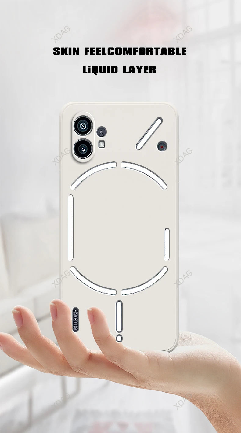 Phone Case for Nothing Phone (1) 1 One 5G A063 Fashion Simple High Qualtiy Original Liquid Silicone Camera Protection Back Cover
