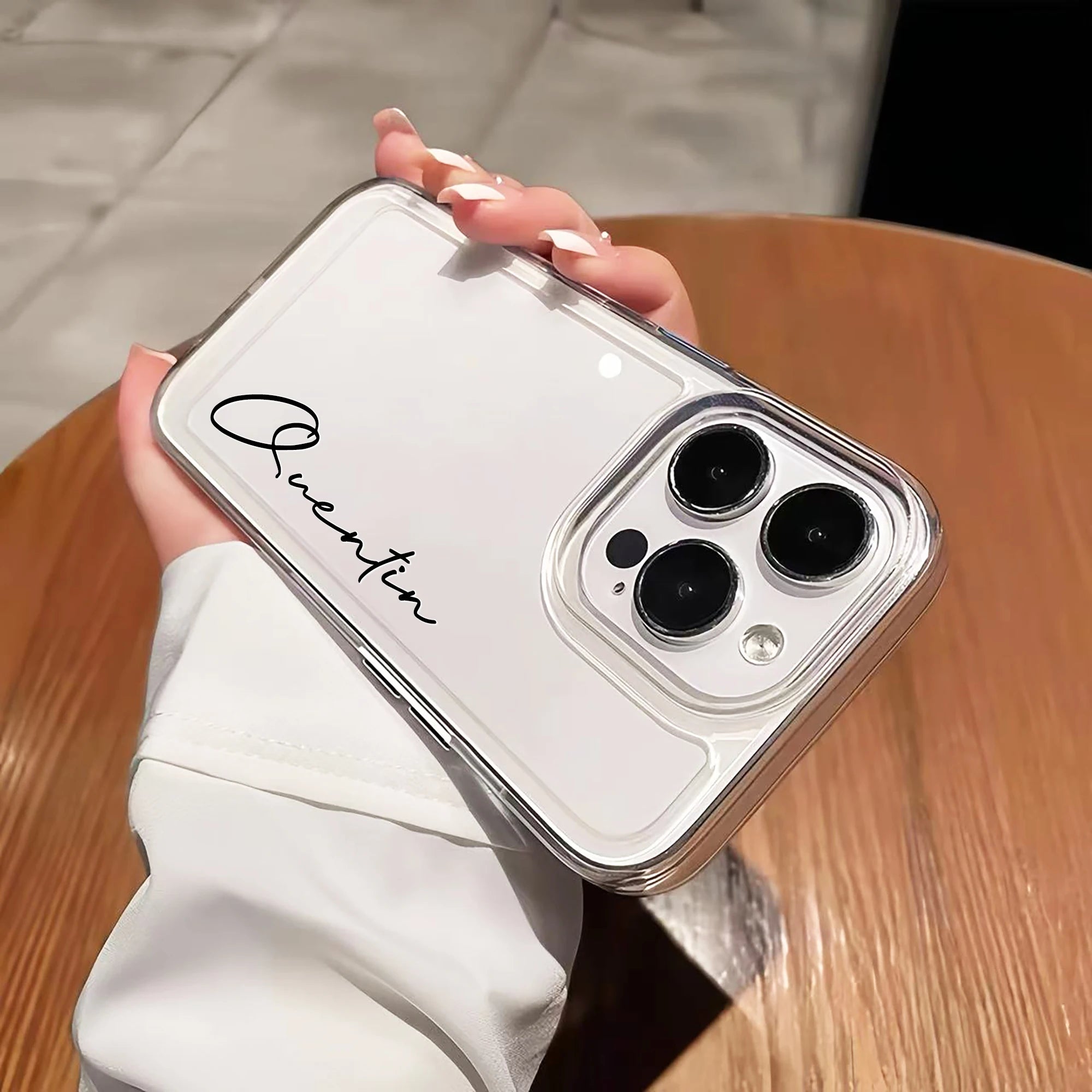  Personalized Custom Name DIY Phone Case For iPhone 17 16 15 14 13 12 11 Pro Max Plus Clear Soft TPU Case Shockproof 17 Air