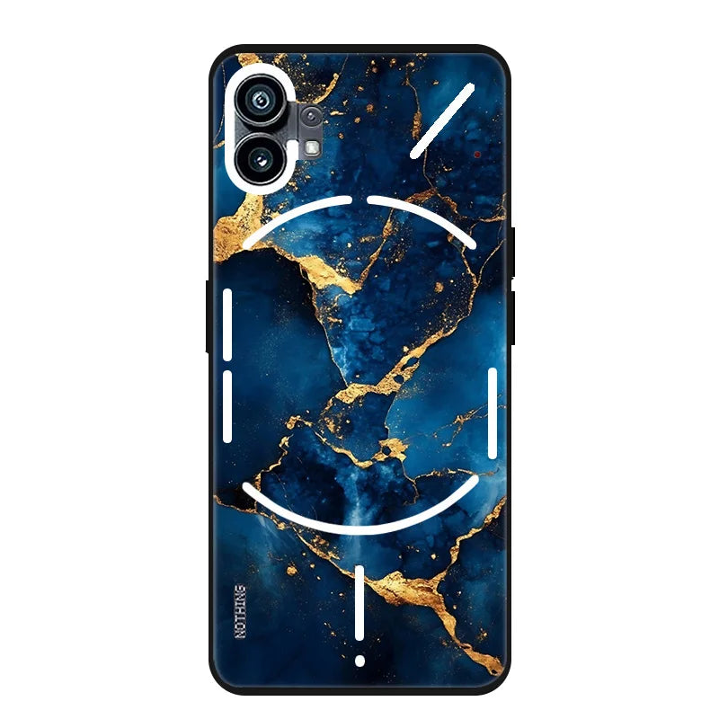 For Nothing Phone 2 1 Two One Case Marble Painted Soft Matte Silicone Back Cover For Nothing Phone2 Phone1 2 3 Full Phone Shell