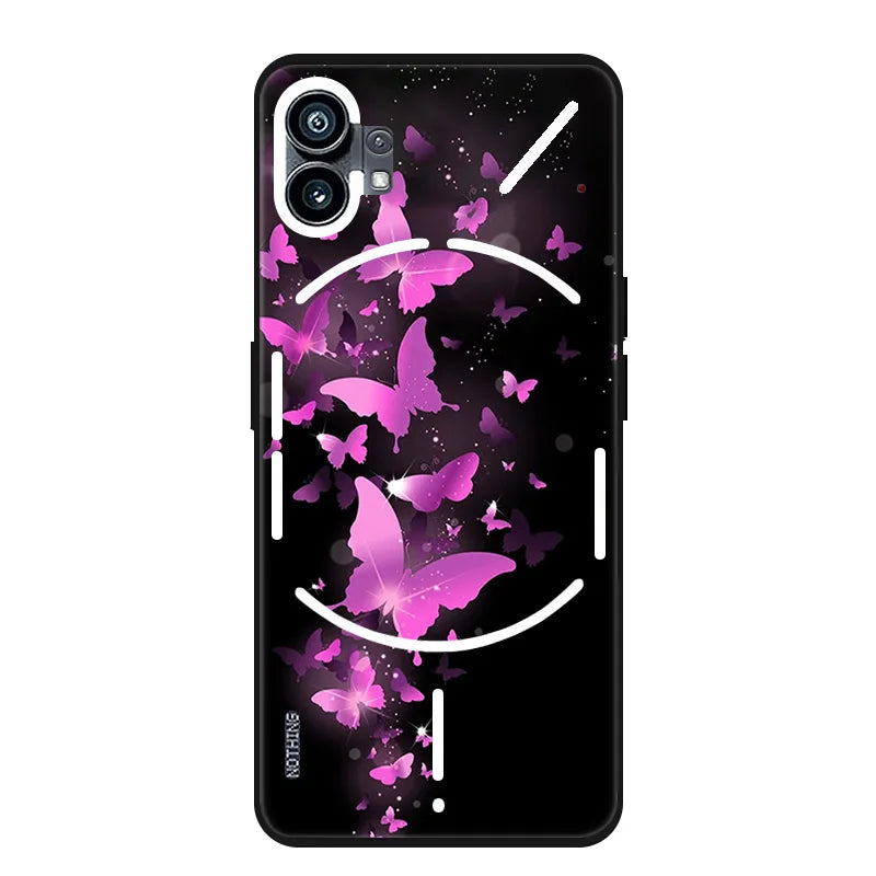 For Nothing Phone 2 1 Two One Case Marble Painted Soft Matte Silicone Back Cover For Nothing Phone2 Phone1 2 3 Full Phone Shell