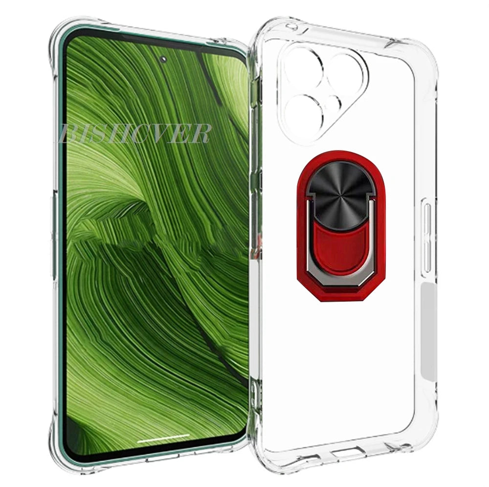 Magnet Phone Case For Fairphone 6 5 Fairphone5 Fairphone6 Gen 6 Shockproof Soft TPU Silicone Cover With Ring Holder