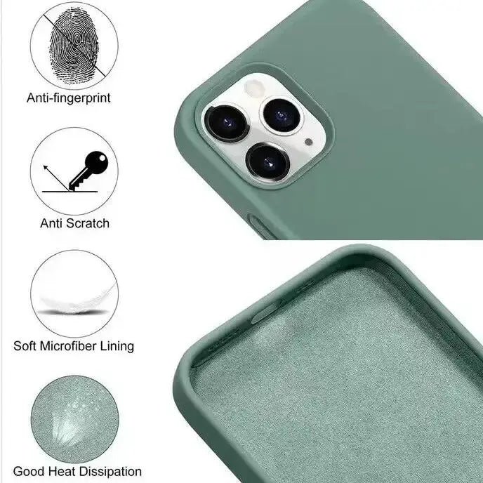 Liquid Silicone Case or Phone 15 14 13 12 Case Anti slip and Anti fall or Phone 8 7 Plus SE Shockproof Cover phone ca