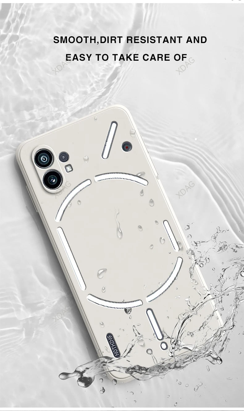 Phone Case for Nothing Phone (1) 1 One 5G A063 Fashion Simple High Qualtiy Original Liquid Silicone Camera Protection Back Cover