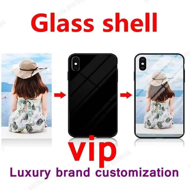 DIY Photo Phone Case for iPhone 17 Pro Max Air 16 Plus 15Pro 14 13 12 Mini 11 Custom Personalized Picture Silicone Glass Cover