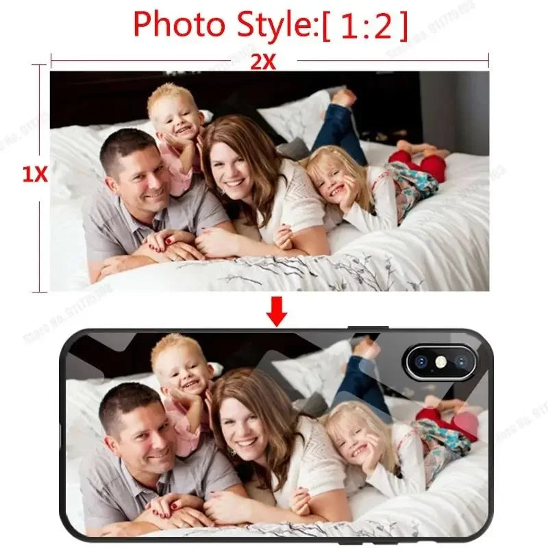 DIY Photo Phone Case for iPhone 17 Pro Max Air 16 Plus 15Pro 14 13 12 Mini 11 Custom Personalized Picture Silicone Glass Cover