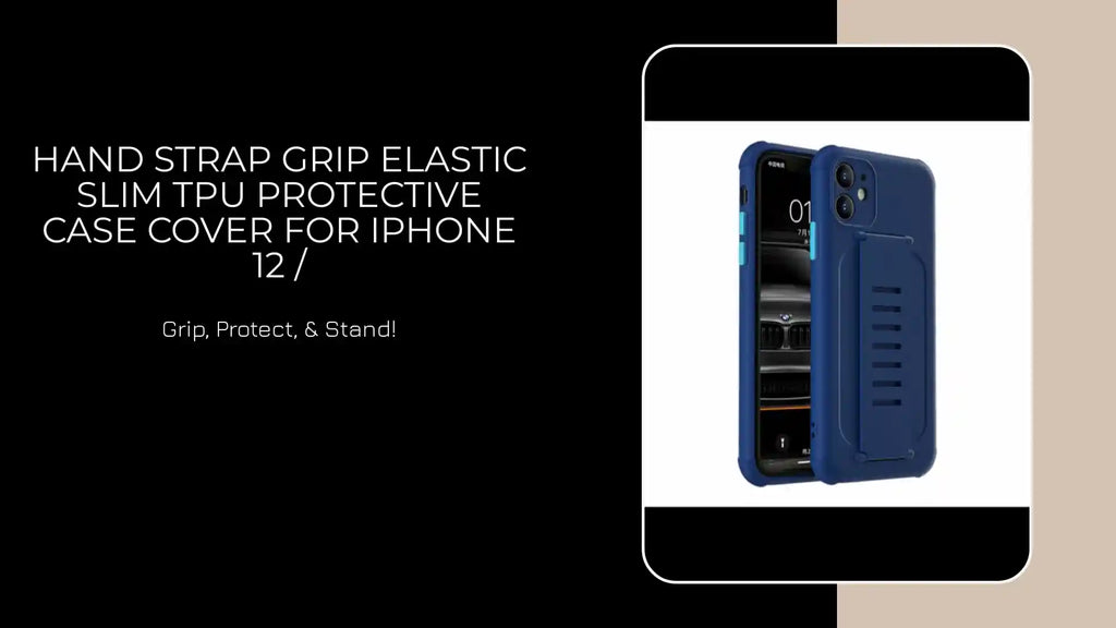 Hand Strap Grip Elastic Slim TPU Protective Case Cover for iPhone 12 / by@Outfy