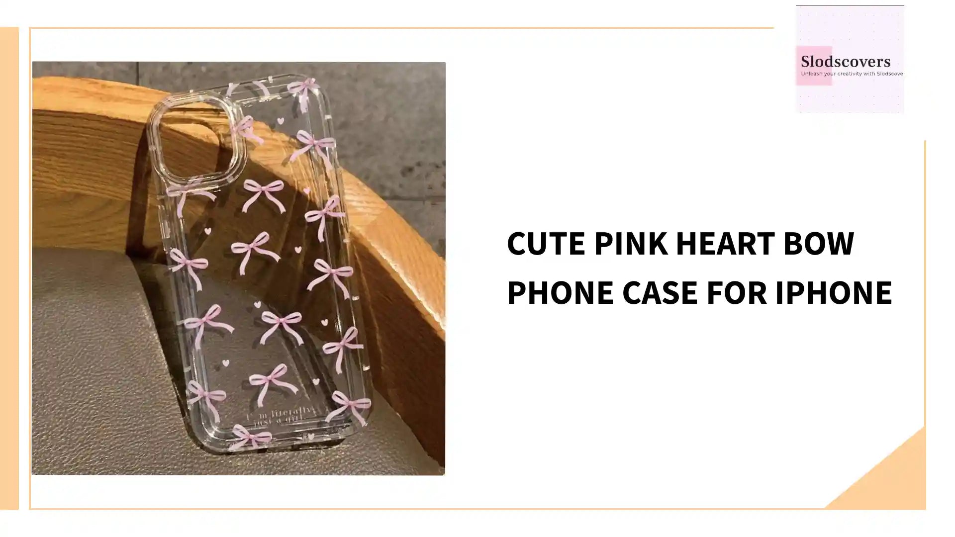 Cute Pink Heart Bow Phone Case for IPhone by@Outfy
